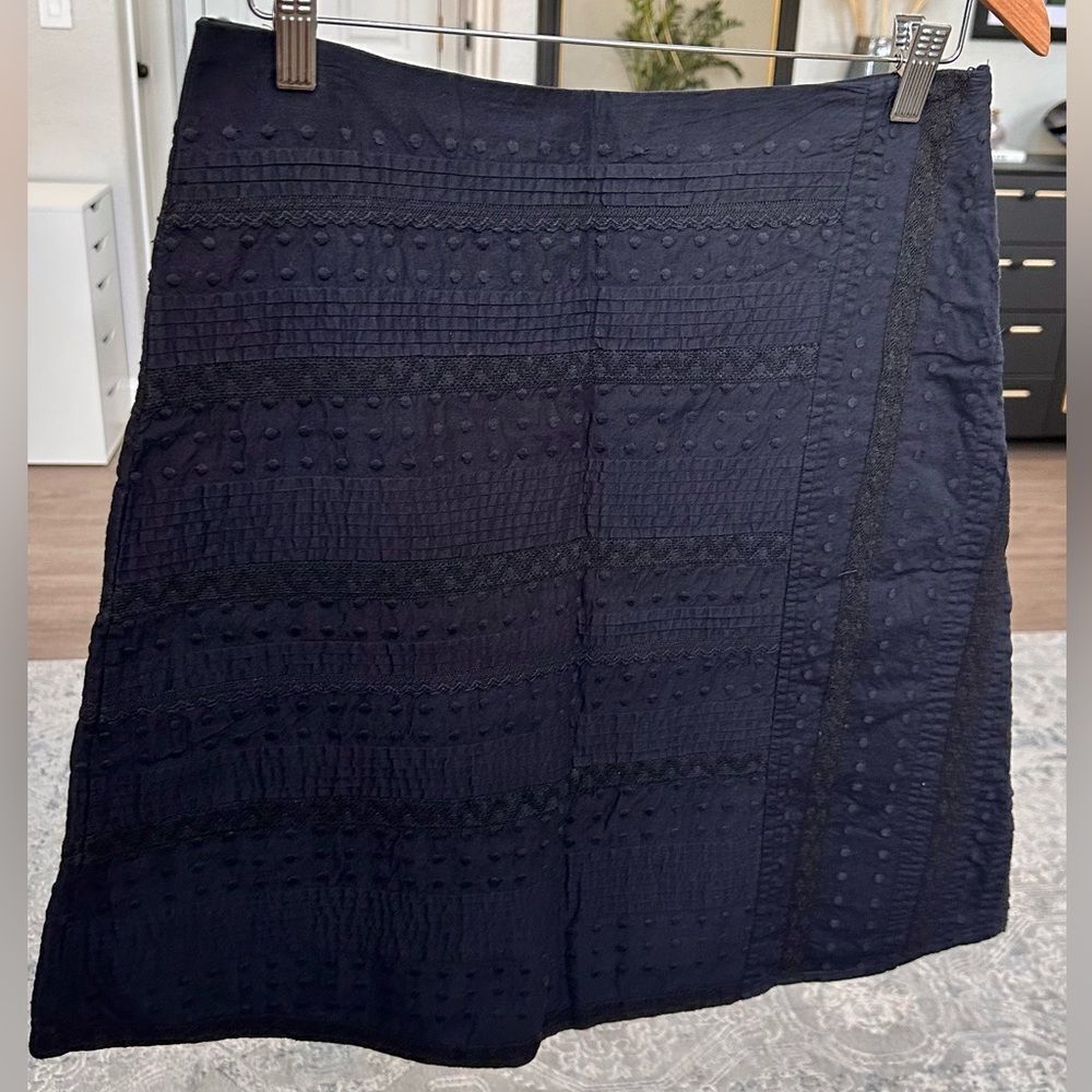 Anthropologie Odille Navy Blue Mini Skirt